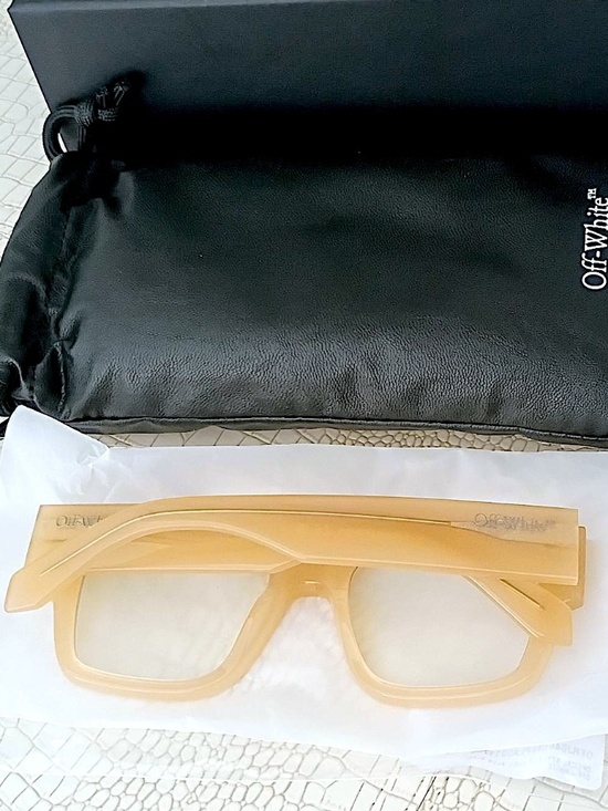 New Off White OERJ040 STYLE 40 1700 Sand Beige Acetate Occhiali Vista Opticals main image 8